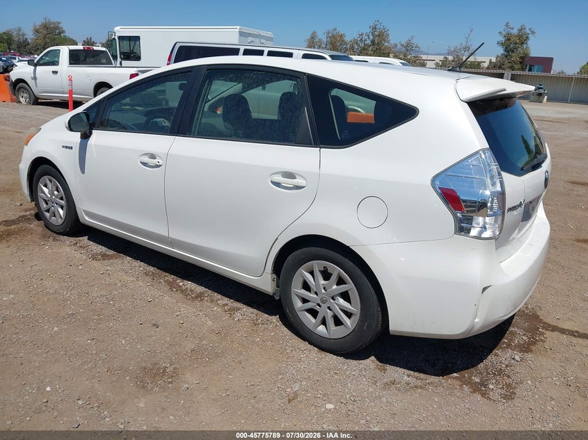 Vin: jtdzn3eu4d3206609, lot: 46274569, toyota prius v two 20133