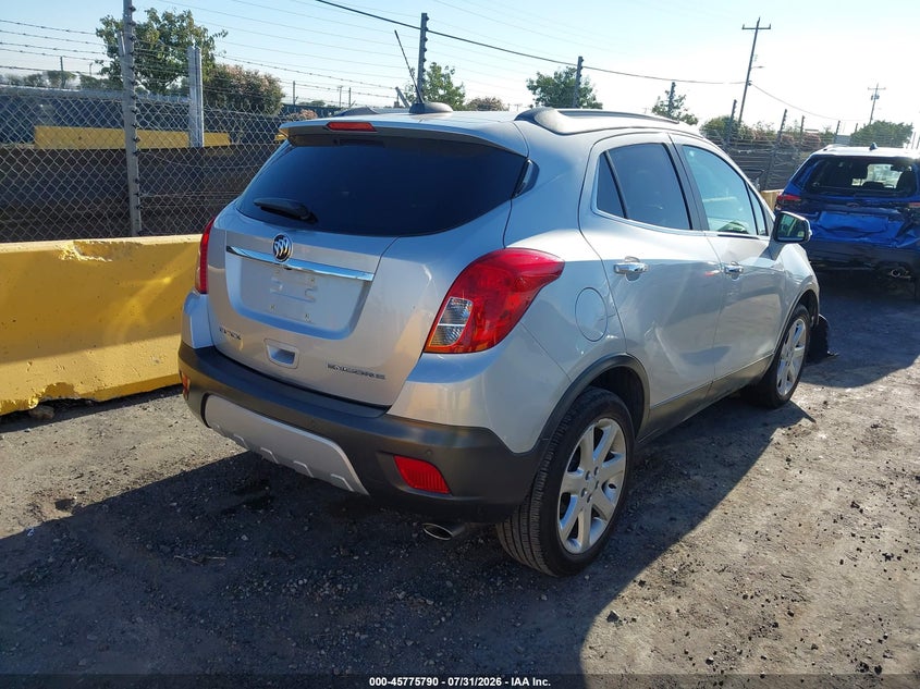Vin: kl4cjdsb5fb187355, lot: 46274570, buick encore premium 20154