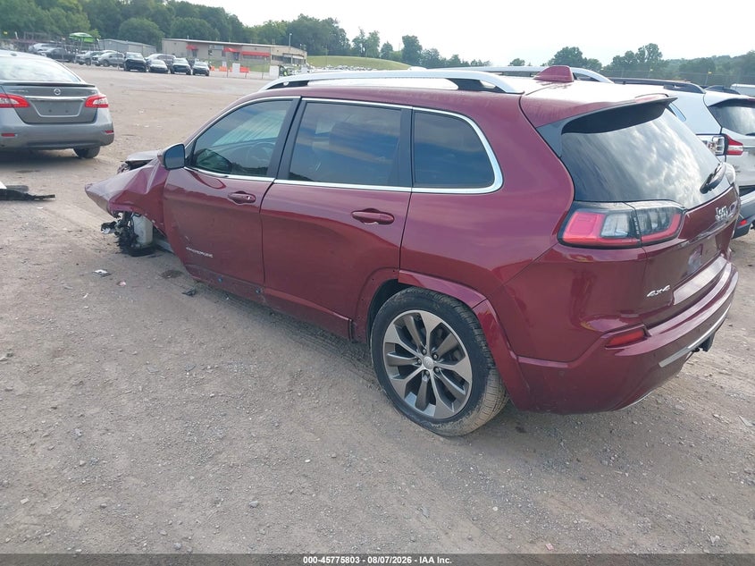 Vin: 1c4pjmjn6kd487178, lot: 46274583, jeep cherokee overland 4x4 20193