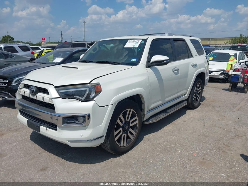 Vin: jtezu5jr7g5138939, lot: 46274742, toyota 4runner limited 20162