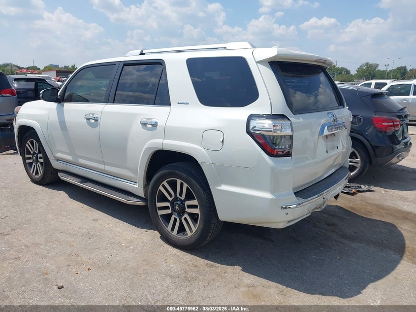 Vin: jtezu5jr7g5138939, lot: 46274742, toyota 4runner limited 20163