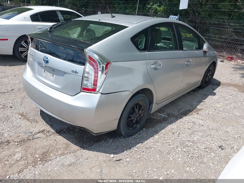 Vin: jtdkn3du9c1559201, lot: 46274873, toyota prius two 20124