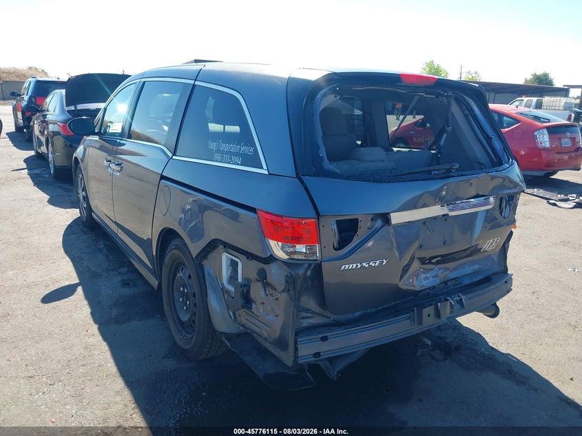 Vin: 5fnrl5h47eb075709, lot: 46274895, honda odyssey ex 20143