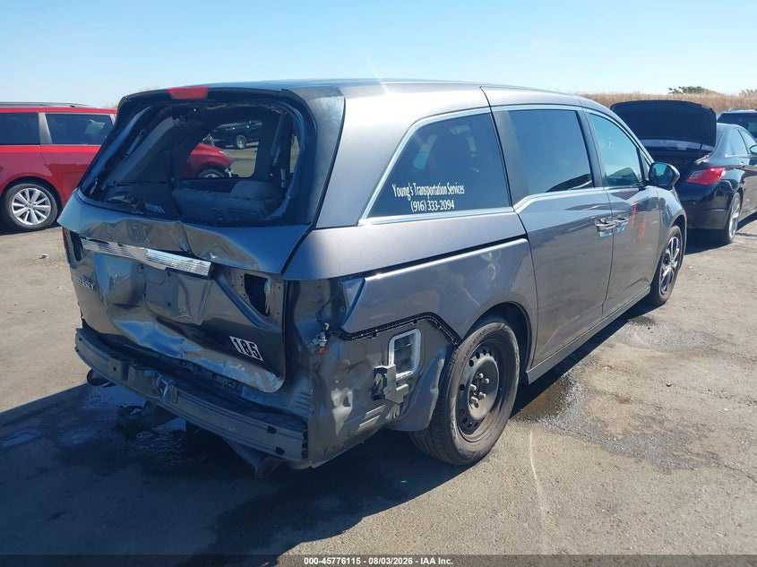 Vin: 5fnrl5h47eb075709, lot: 46274895, honda odyssey ex 20144
