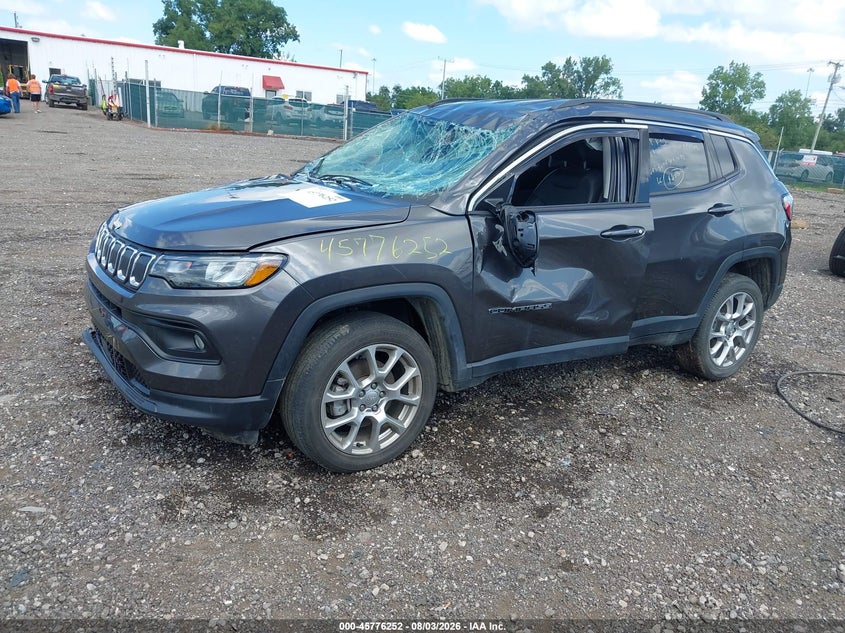 Vin: 3c4njdfb3nt218933, lot: 46275032, jeep compass latitude lux 4x4 20222