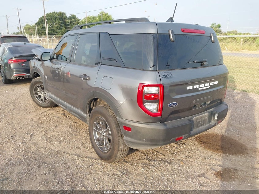 Vin: 3fmcr9b67prd98385, lot: 46275113, ford bronco sport big bend 20233