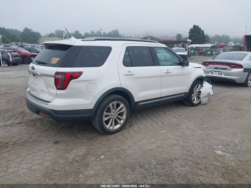 Vin: 1fm5k7d80jga87380, lot: 46275143, ford explorer xlt 20184