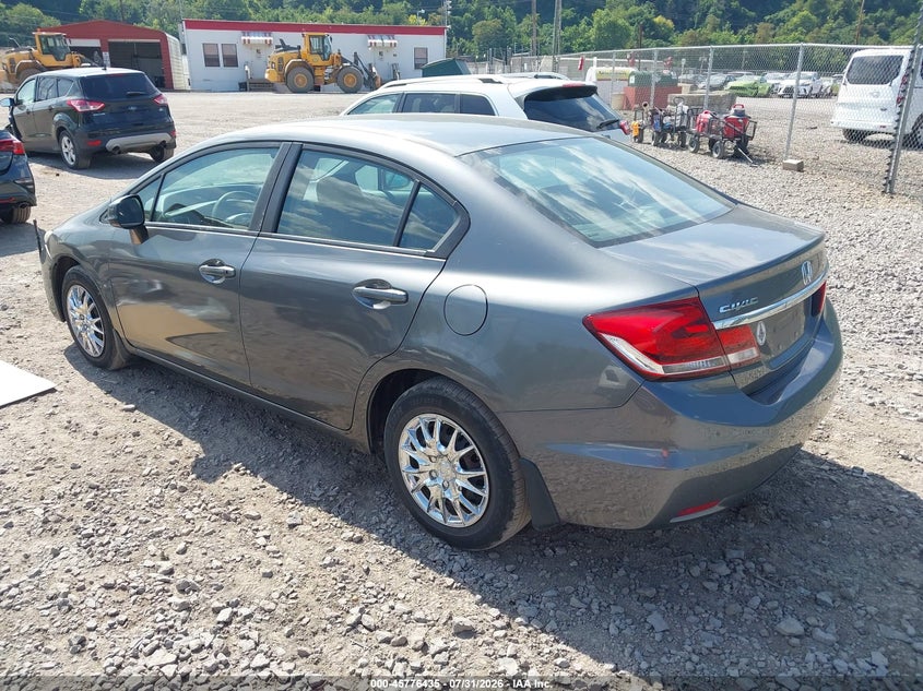 Vin: 19xfb2f54de210410, lot: 46275215, honda civic lx 20133