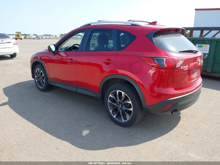 Vin: jm3ke4dy3g0912026, lot: 46275231, mazda cx-5 grand touring 20163