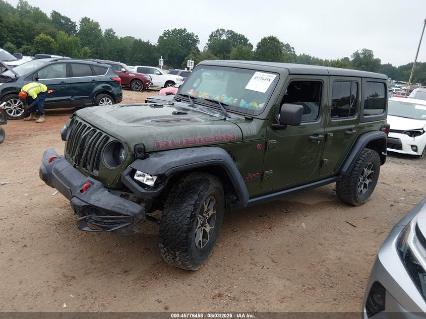 Vin: 1c4hjxfn2mw632741, lot: 46275238, jeep wrangler unlimited rubicon 4x4 20212