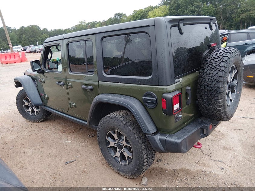Vin: 1c4hjxfn2mw632741, lot: 46275238, jeep wrangler unlimited rubicon 4x4 20213