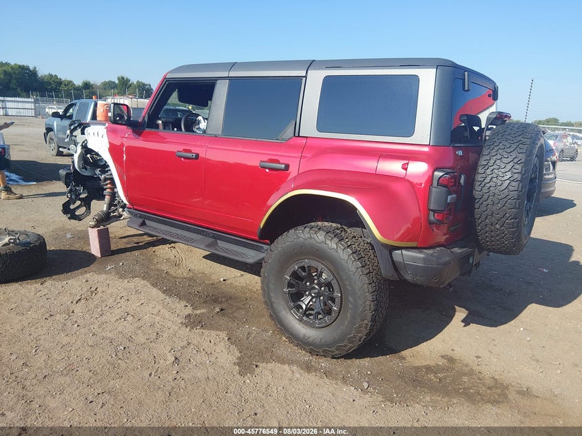 Vin: 1fmee0rr1rla38627, lot: 46275329, ford bronco raptor 20243