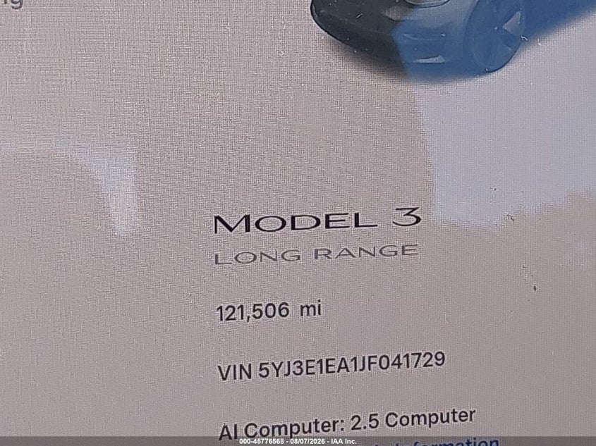 2018 TESLA MODEL 3 auction photo 7