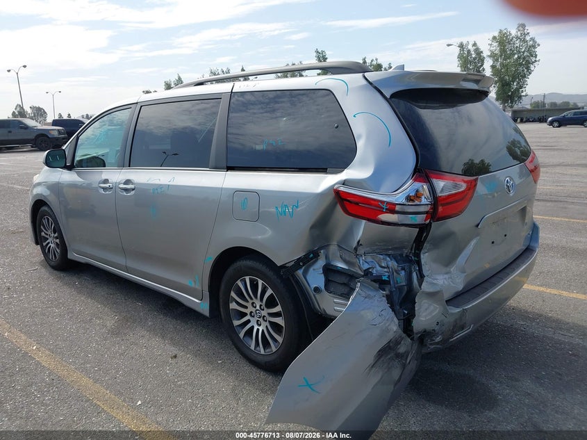 Vin: 5tdyz3dc3js932612, lot: 46275493, toyota sienna xle 7 passenger 20183