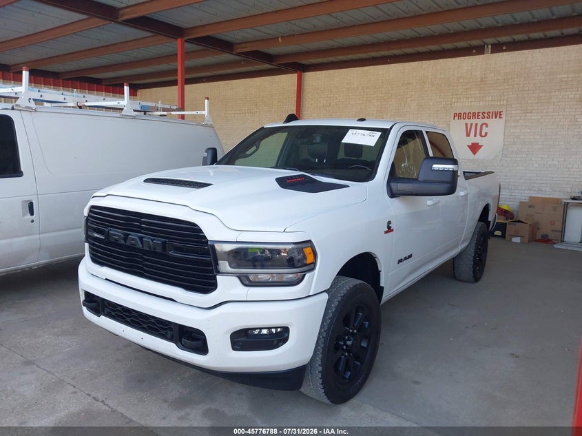 Vin: 3c6ur5fl1pg518010, lot: 46275568, ram 2500 laramie  4x4 6'4 box 20232