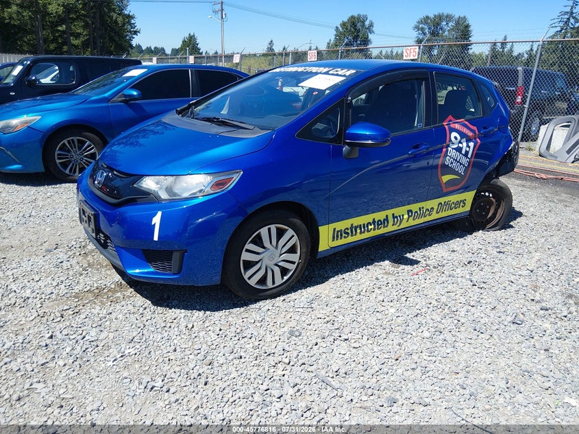 2016 Honda Fit Lx, Rear, IAAI, VIN JHMGK5H59GS011808 — photo 2