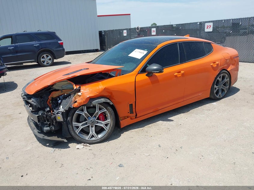 Vin: knae35lc6k6069644, lot: 46275608, kia stinger gts 20192