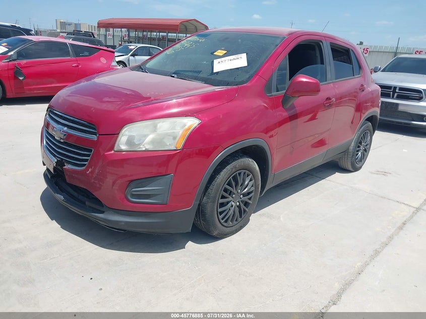 Vin: kl7cjksb8fb184635, lot: 46275665, chevrolet trax 1ls 20152