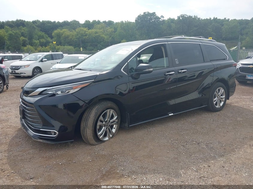Vin: 5tdeskfc7ps106062, lot: 46275826, toyota sienna platinum 20232