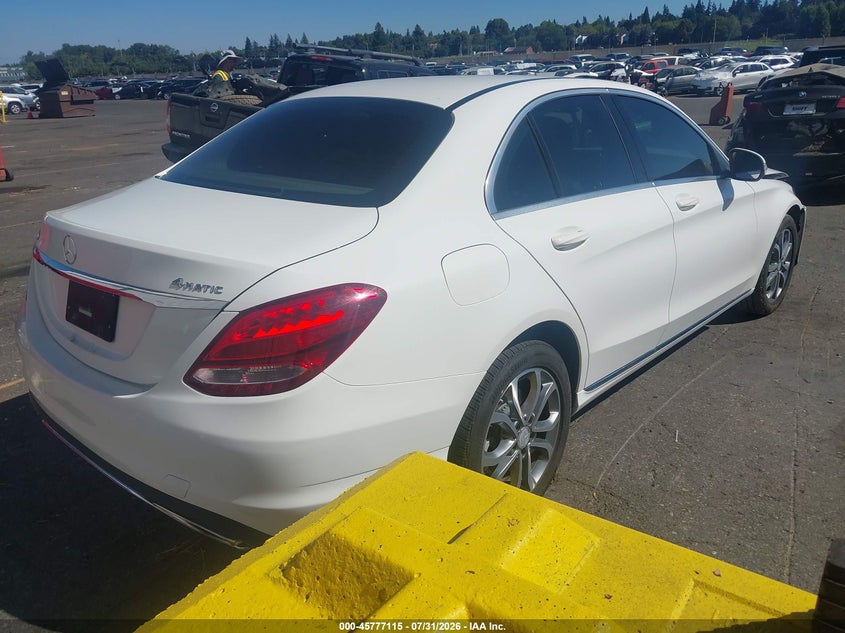 Vin: 55swf4kb5fu036788, lot: 46275895, mercedes-benz c 300 4matic 20154