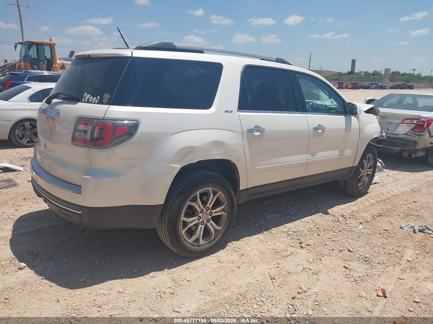 Vin: 1gkkrrkd9fj109924, lot: 46275916, gmc acadia slt-1 20154