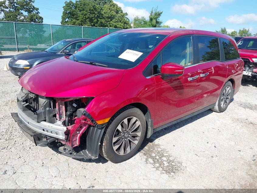 Vin: 5fnrl6h63pb019874, lot: 46276035, honda odyssey ex-l 20232