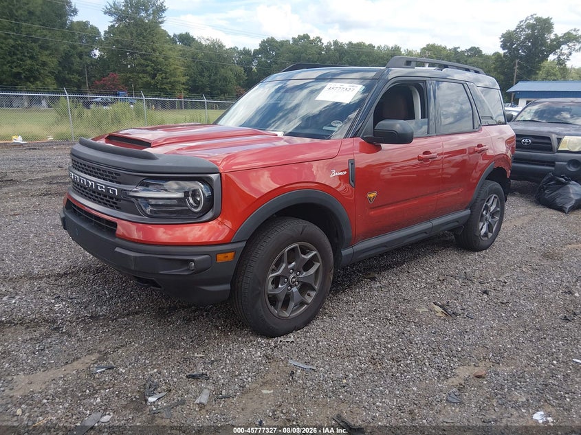Vin: 3fmcr9d90nre35216, lot: 46276107, ford bronco sport badlands 20222