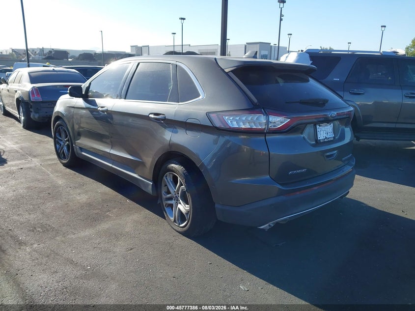 Vin: 2fmtk3k86fbb48281, lot: 46276166, ford edge titanium 20153