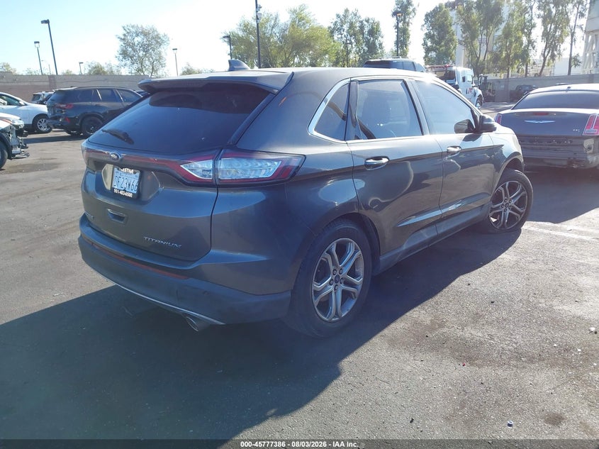 Vin: 2fmtk3k86fbb48281, lot: 46276166, ford edge titanium 20154
