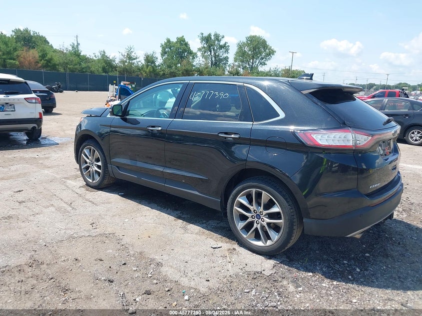 Vin: 2fmtk4k91fbb72390, lot: 46276170, ford edge titanium 20153