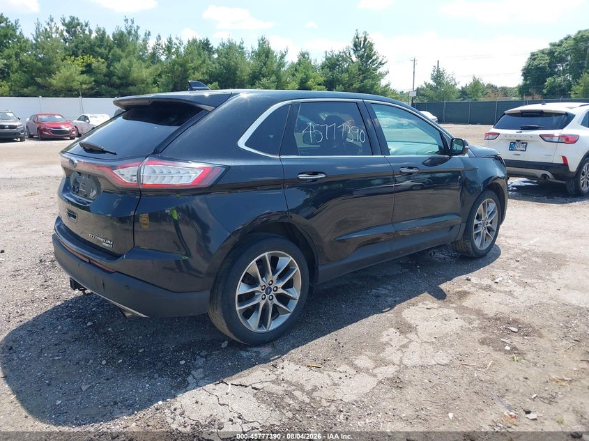 Vin: 2fmtk4k91fbb72390, lot: 46276170, ford edge titanium 20154