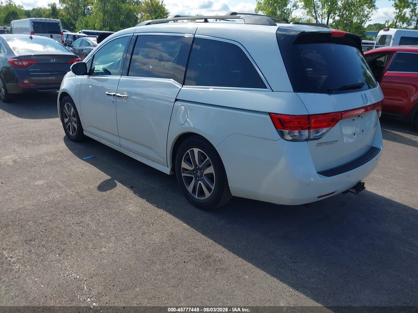 Vin: 5fnrl5h99fb032504, lot: 46276228, honda odyssey touring/touring elite 20153