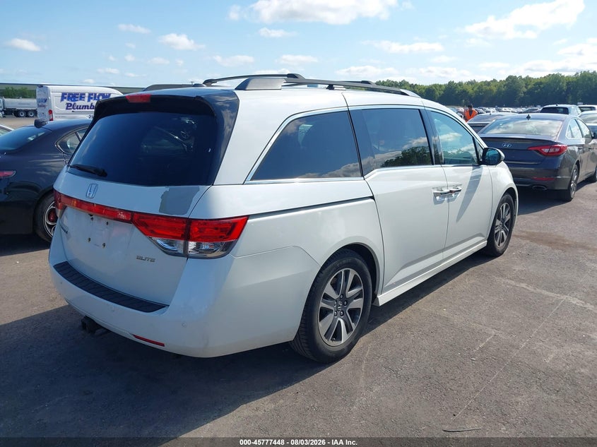 Vin: 5fnrl5h99fb032504, lot: 46276228, honda odyssey touring/touring elite 20154