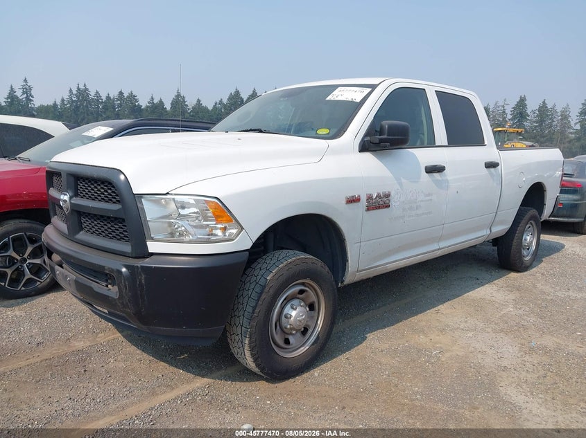 Vin: 3c6tr5ct2jg278506, lot: 46276250, ram 2500 tradesman  4x4 6'4 box 20182