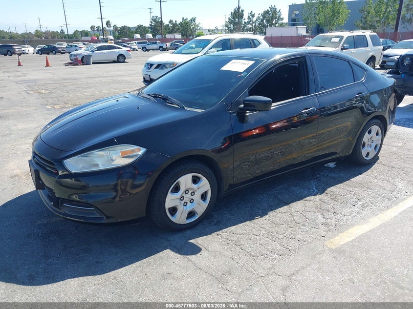 Vin: 1c3cdfaa0fd407429, lot: 46276283, dodge dart se 20152
