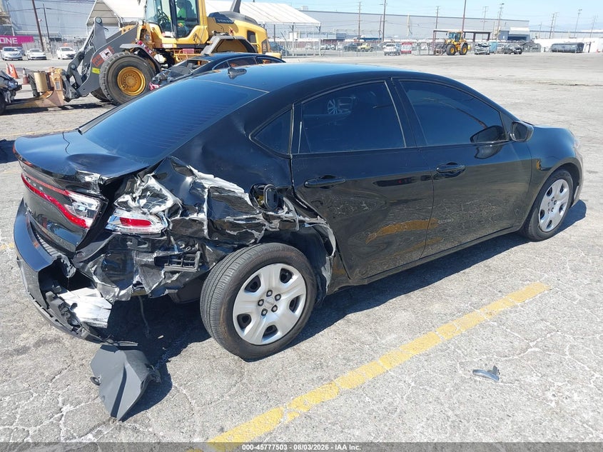 Vin: 1c3cdfaa0fd407429, lot: 46276283, dodge dart se 20154