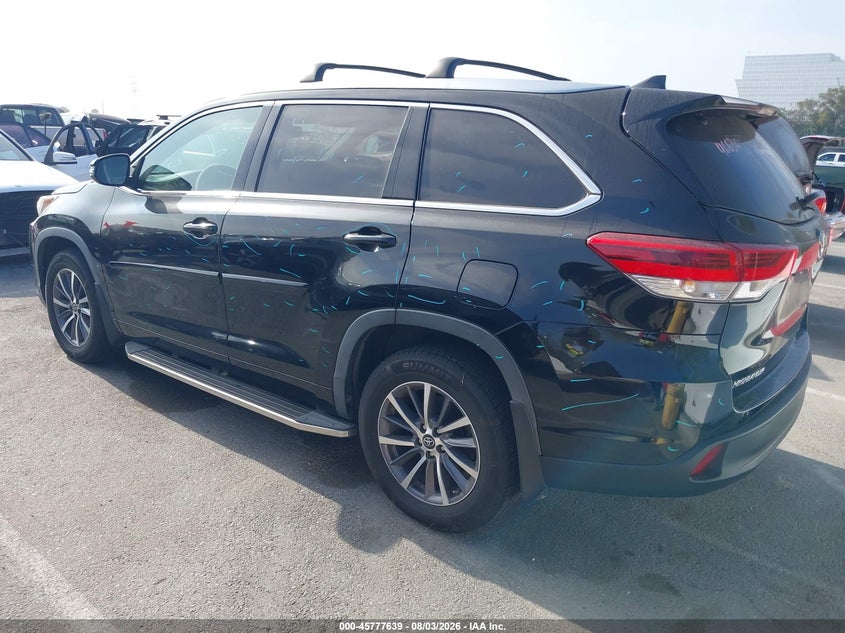 Vin: 5tdjzrfh1js845370, lot: 46276419, toyota highlander xle 20183