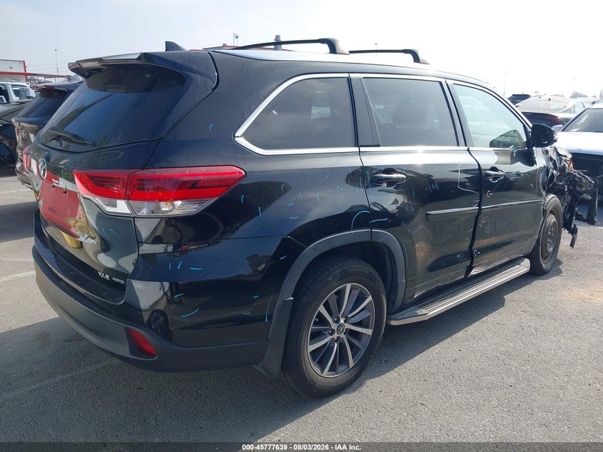 Vin: 5tdjzrfh1js845370, lot: 46276419, toyota highlander xle 20184