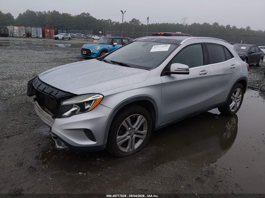 Vin: wdctg4eb4fj180476, lot: 46276608, mercedes-benz gla 250 20152