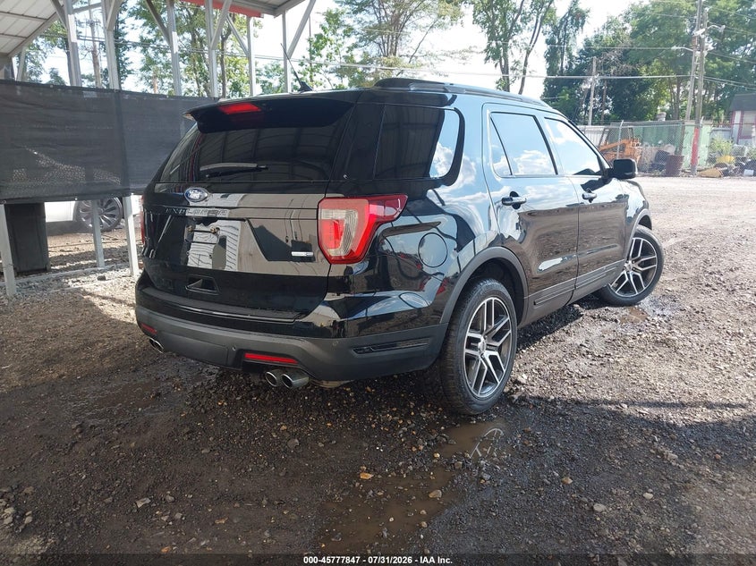 Vin: 1fm5k8gt3jgc21336, lot: 46276627, ford explorer sport 20182