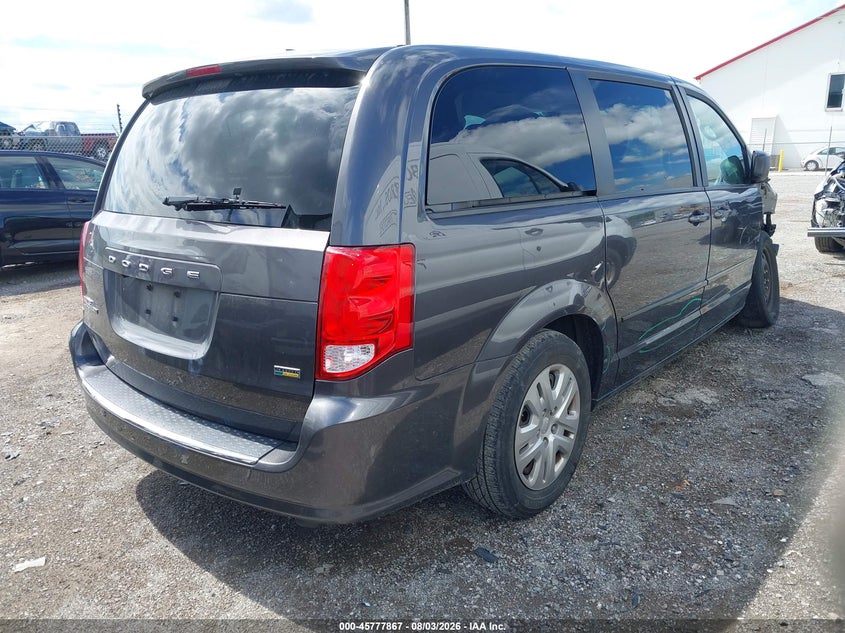 Vin: 2c4rdgbg6hr736778, lot: 46276647, dodge grand caravan se 20174
