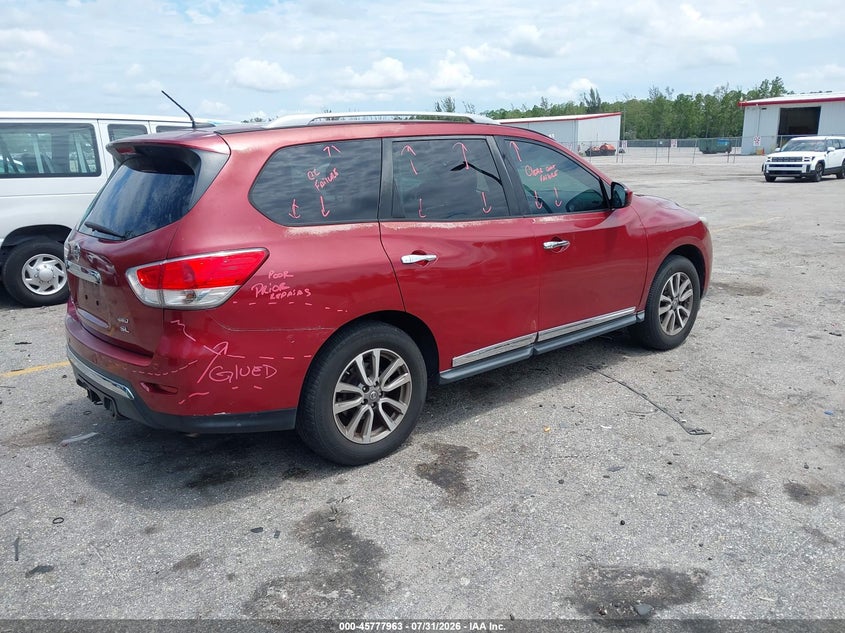 Vin: 5n1ar2mm6ec664906, lot: 46276743, nissan pathfinder platinum/s/sl/sv 20144