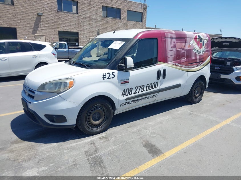Vin: zfberfbt6g6b63657, lot: 46276744, ram promaster city tradesman slt 20162