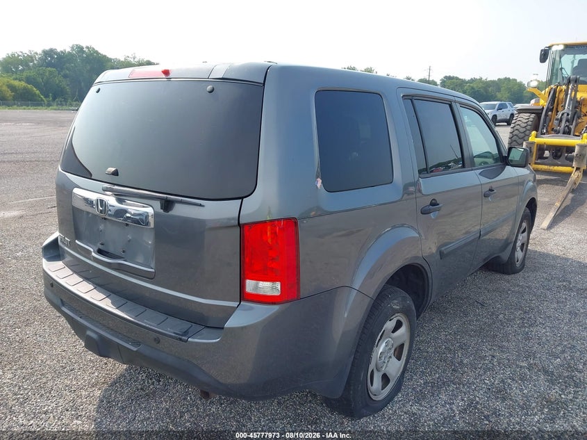 Vin: 5fnyf3h23cb017793, lot: 46276753, honda pilot lx 20124