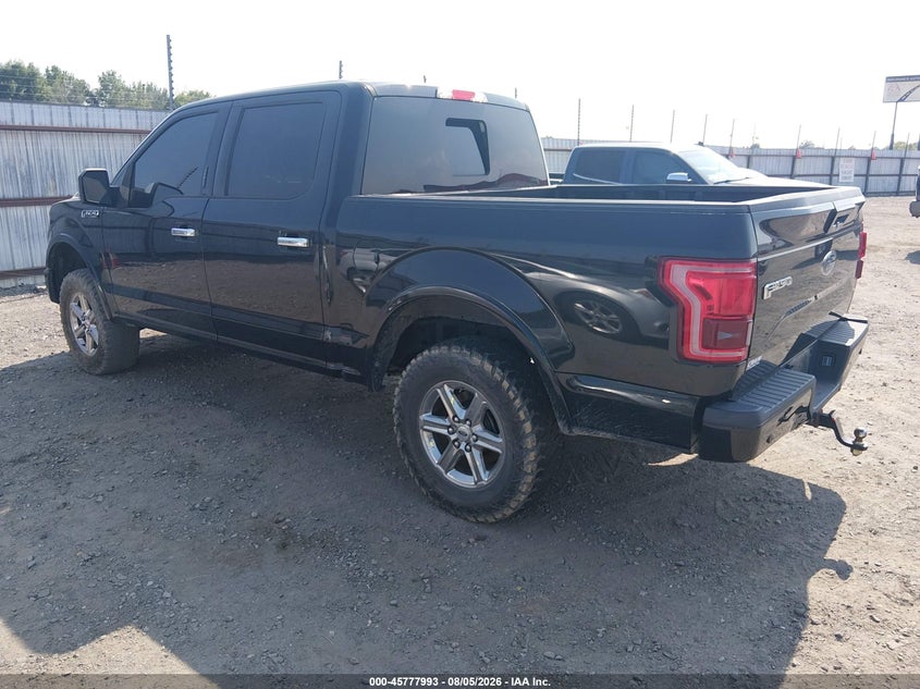 Vin: 1ftew1eg5ffa76092, lot: 46276773, ford f-150 lariat 20153