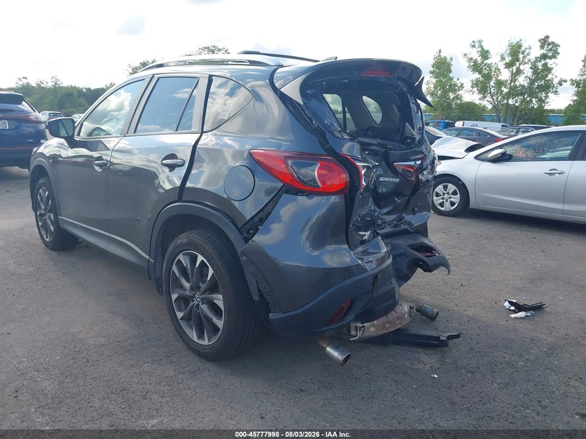 Vin: jm3ke4dy8g0881534, lot: 46276778, mazda cx-5 grand touring 20163