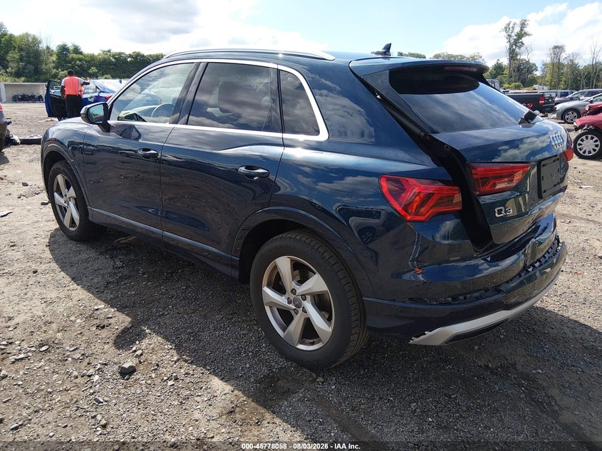 Vin: wa1aecf39l1118775, lot: 46276838, audi q3 premium 45 tfsi quattro tiptronic 20203