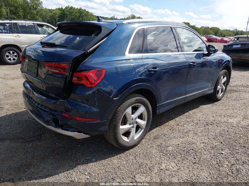 Vin: wa1aecf39l1118775, lot: 46276838, audi q3 premium 45 tfsi quattro tiptronic 20204