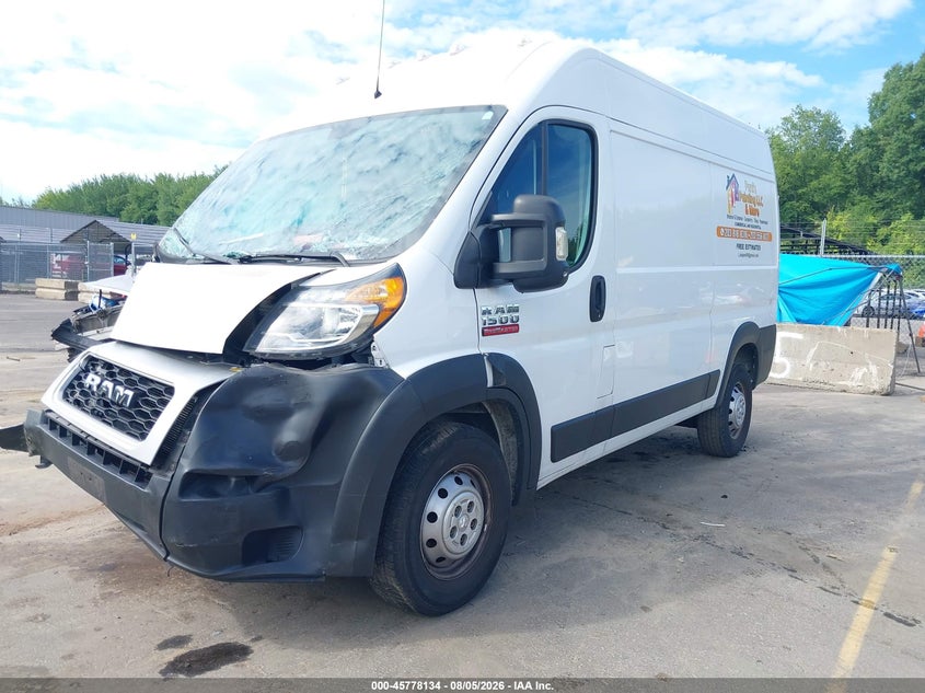 Vin: 3c6trvbg2le125434, lot: 46276914, ram promaster 1500 high roof 136 wb 20202