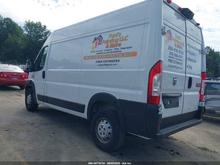 Vin: 3c6trvbg2le125434, lot: 46276914, ram promaster 1500 high roof 136 wb 20203